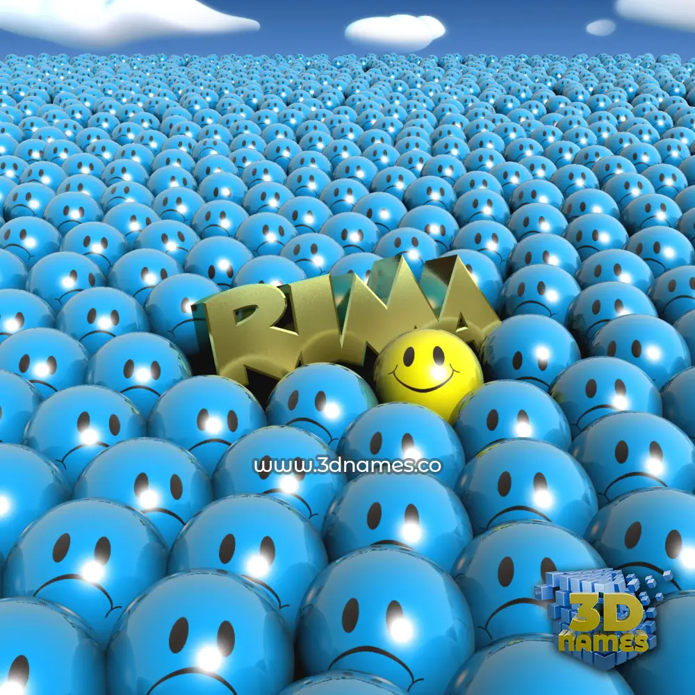 rima in Special Smileys style - 3D name wallpaper