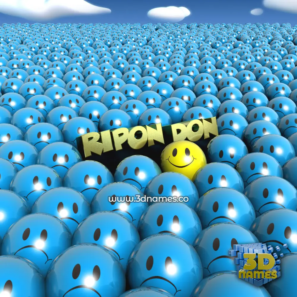 ripon don in Special Smileys style - 3D name wallpaper
