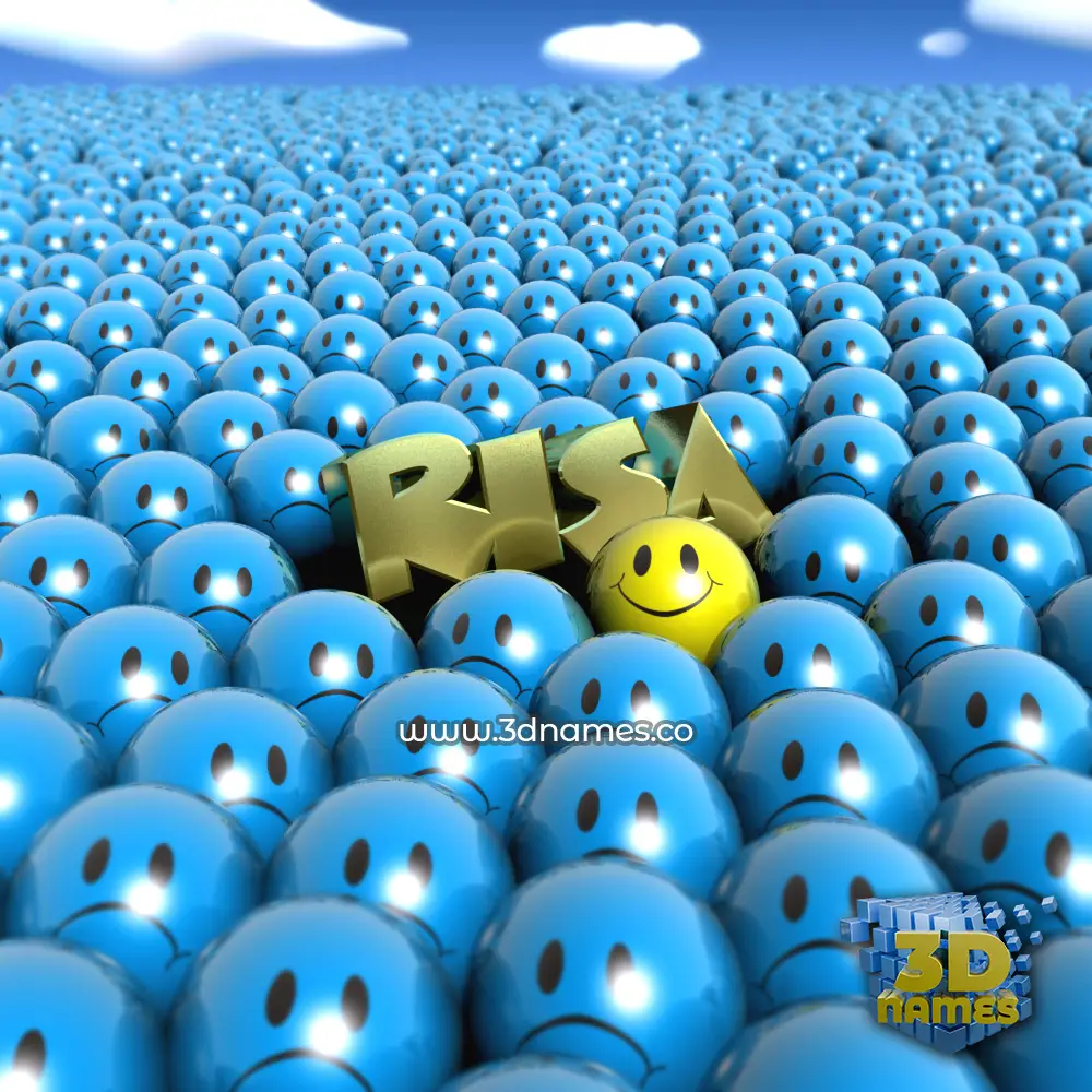 risa in Special Smileys style - 3D name wallpaper