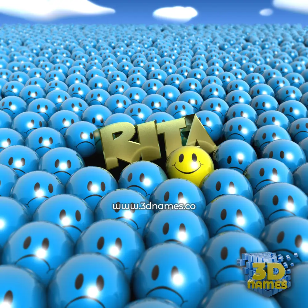 rita in Special Smileys style - 3D name wallpaper