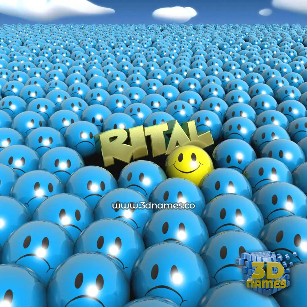 rital in Special Smileys style - 3D name wallpaper