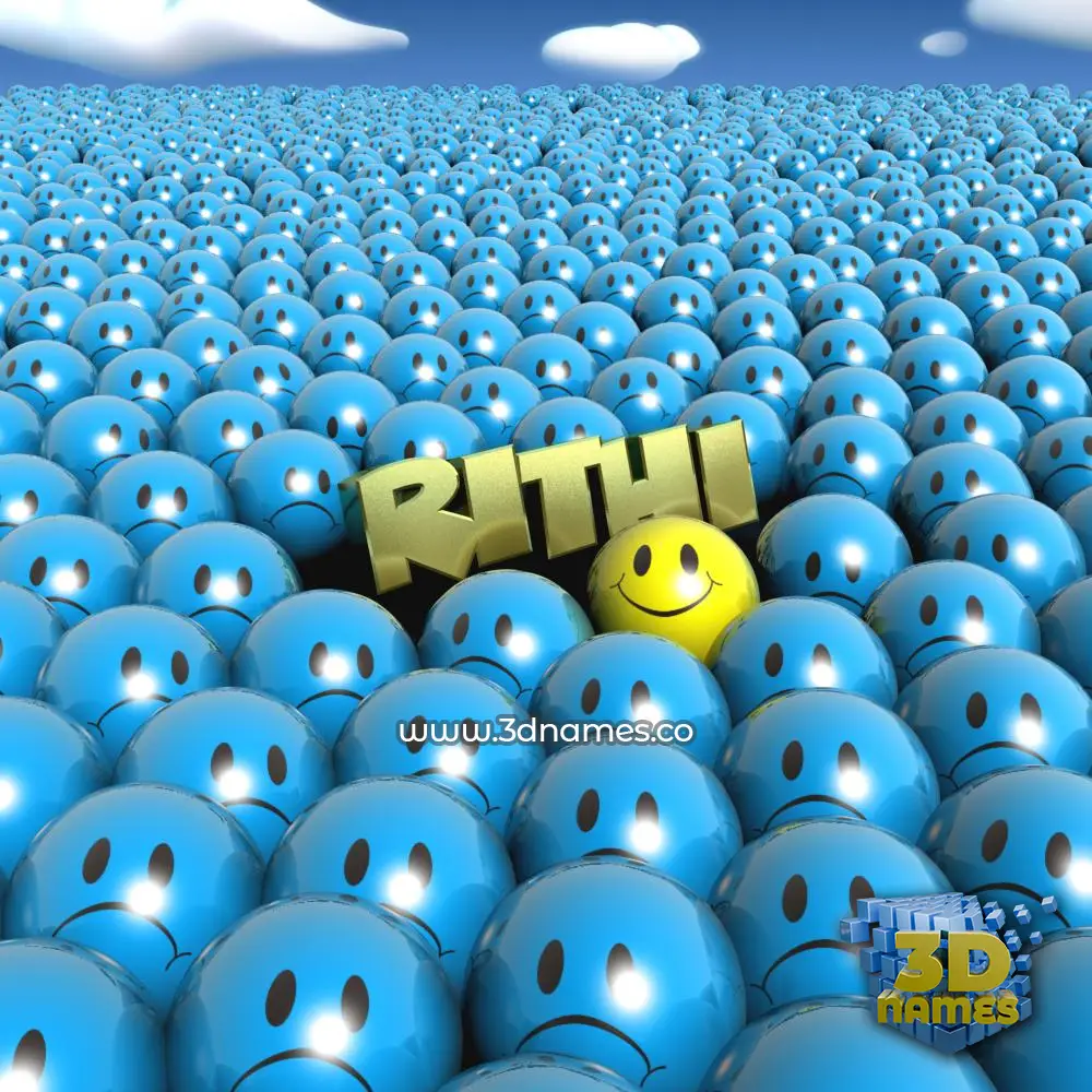 rithi in Special Smileys style - 3D name wallpaper