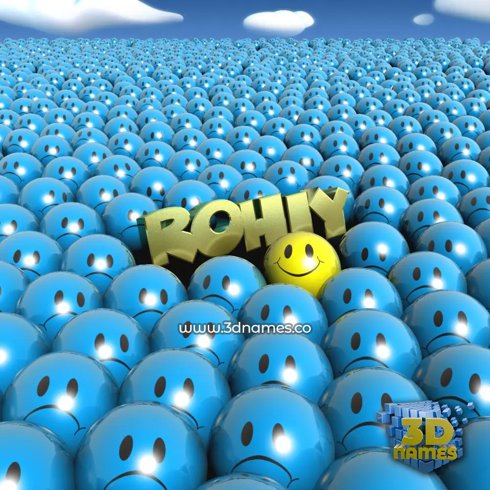 rohiy in Special Smileys style - 3D name wallpaper