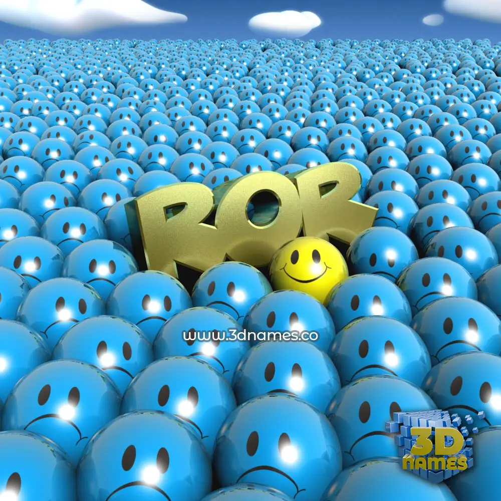 ror in Special Smileys style - 3D name wallpaper
