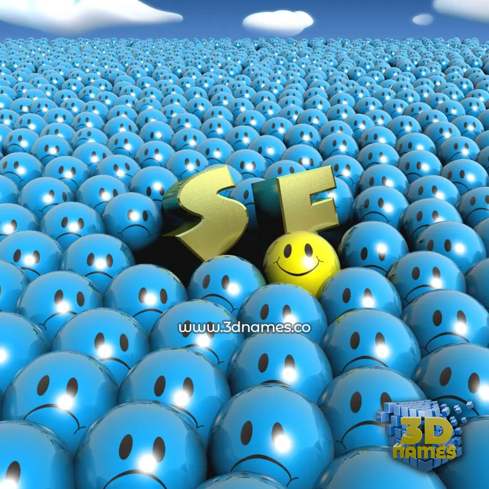 s f in Special Smileys style - 3D name wallpaper