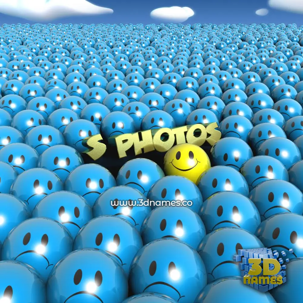 s photos in Special Smileys style - 3D name wallpaper