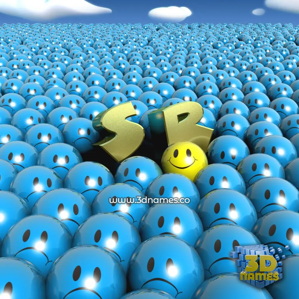 s r in Special Smileys style - 3D name wallpaper