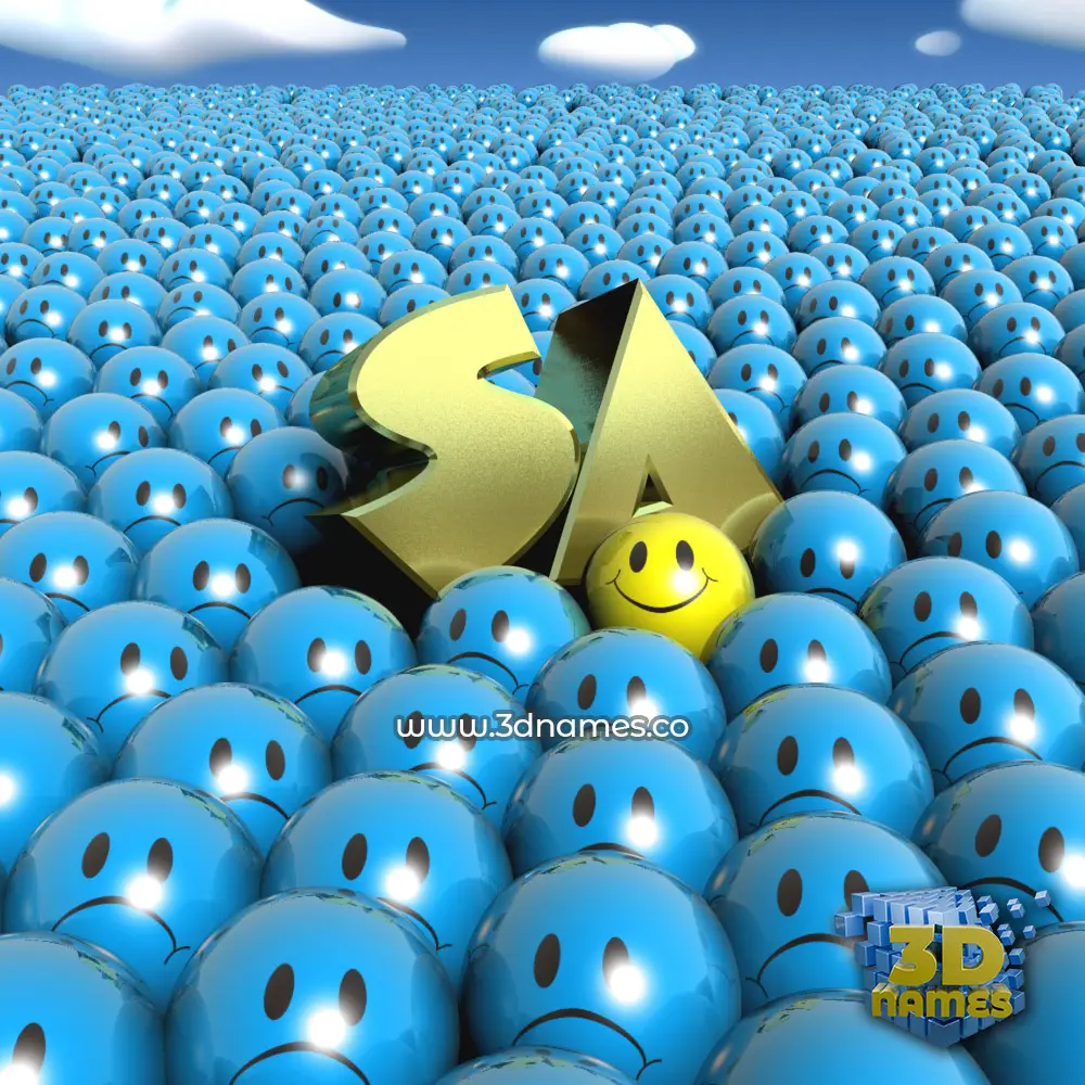 sa in Special Smileys style - 3D name wallpaper
