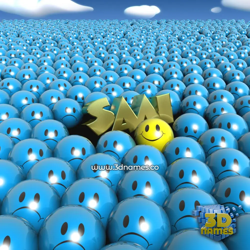 saai in Special Smileys style - 3D name wallpaper