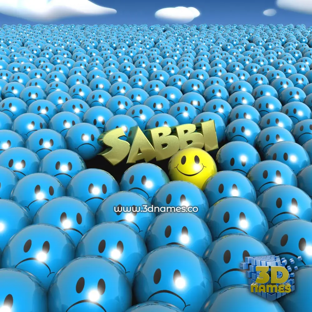 sabbi in Special Smileys style - 3D name wallpaper