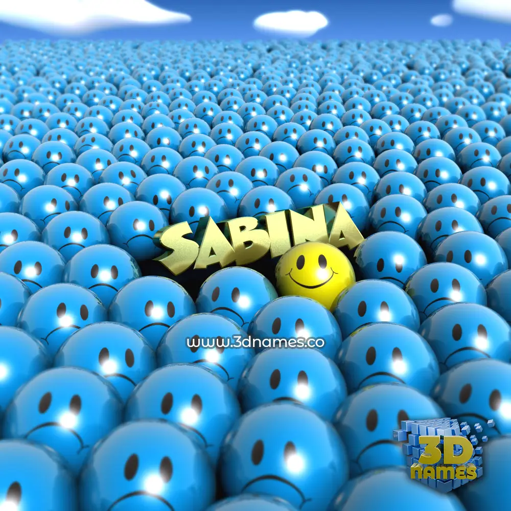 sabina in Special Smileys style - 3D name wallpaper