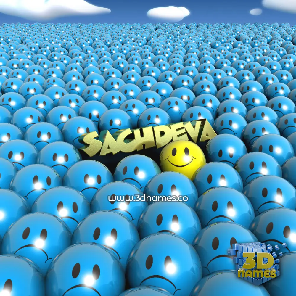 sachdeva in Special Smileys style - 3D name wallpaper