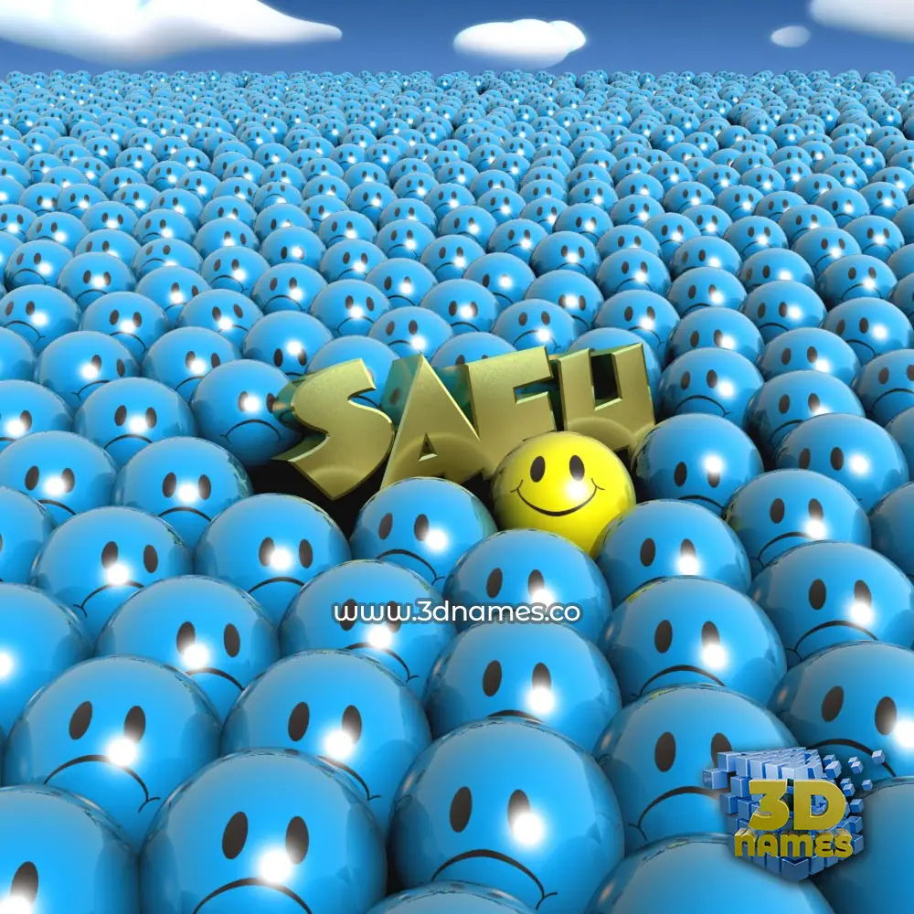 safu in Special Smileys style - 3D name wallpaper