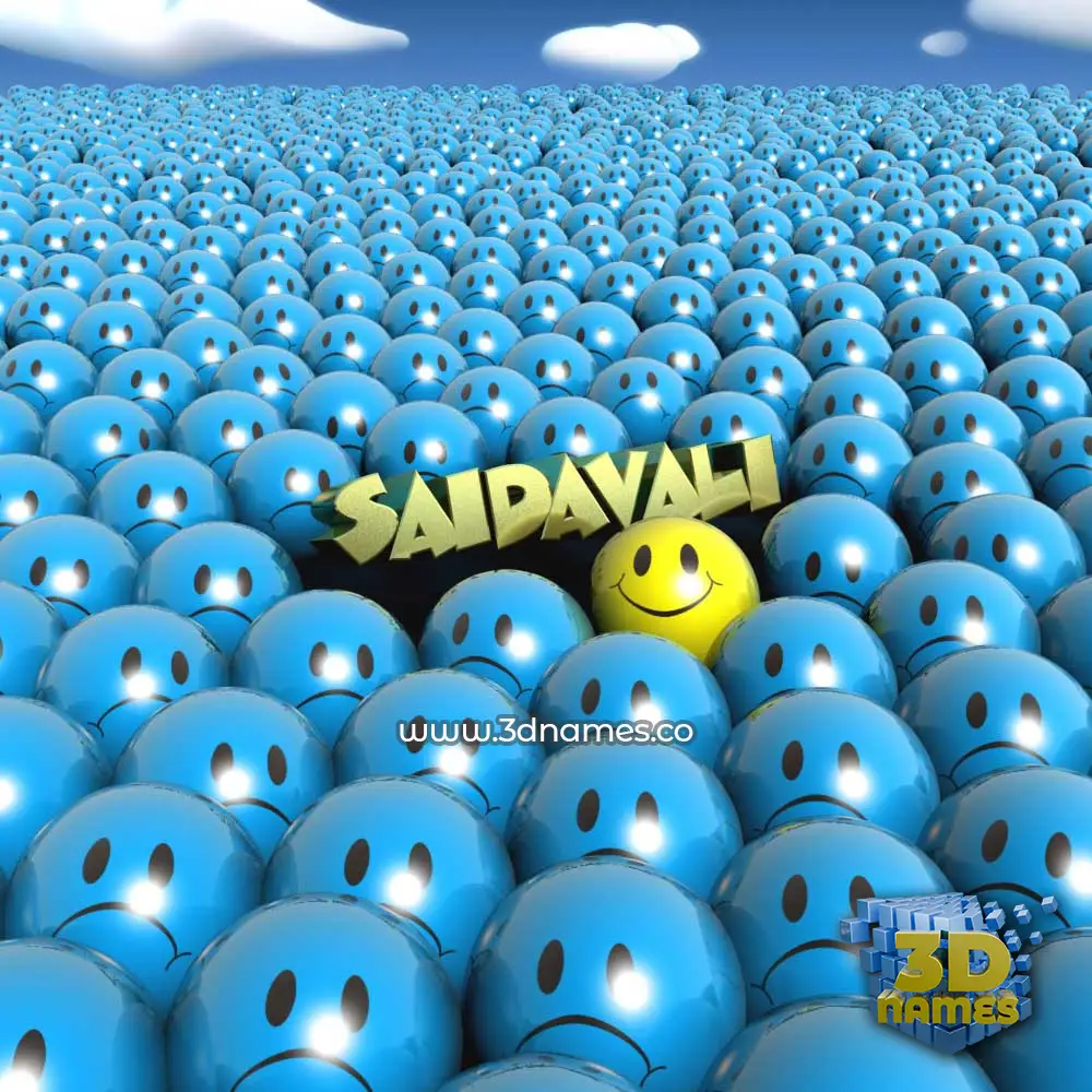 saidavali in Special Smileys style - 3D name wallpaper