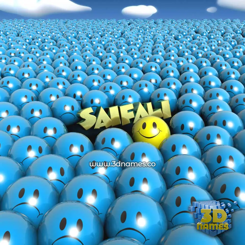 saifali in Special Smileys style - 3D name wallpaper