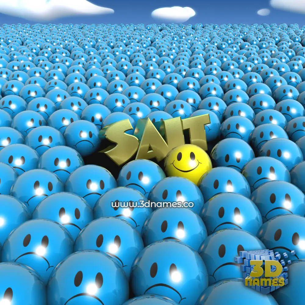 sait in Special Smileys style - 3D name wallpaper