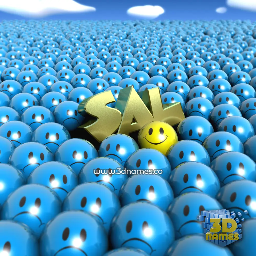sal in Special Smileys style - 3D name wallpaper