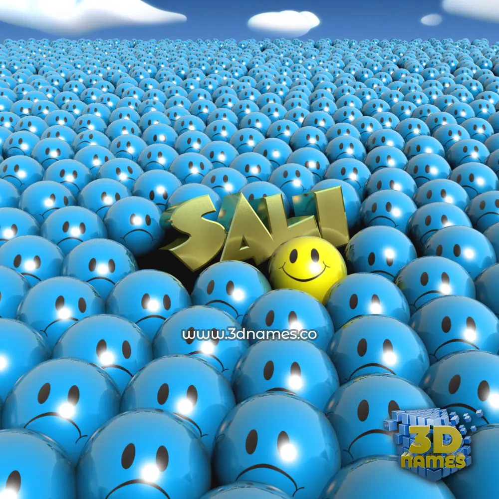 sali in Special Smileys style - 3D name wallpaper