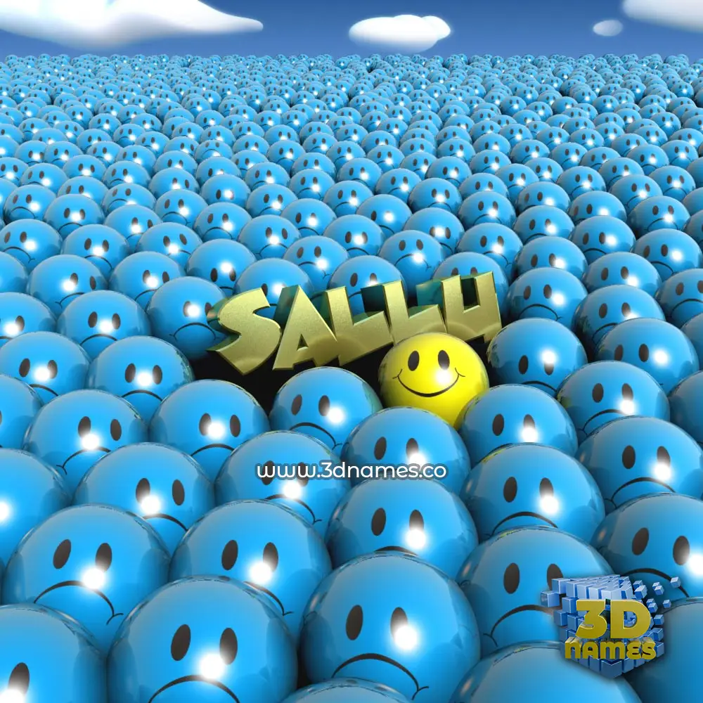sallu in Special Smileys style - 3D name wallpaper