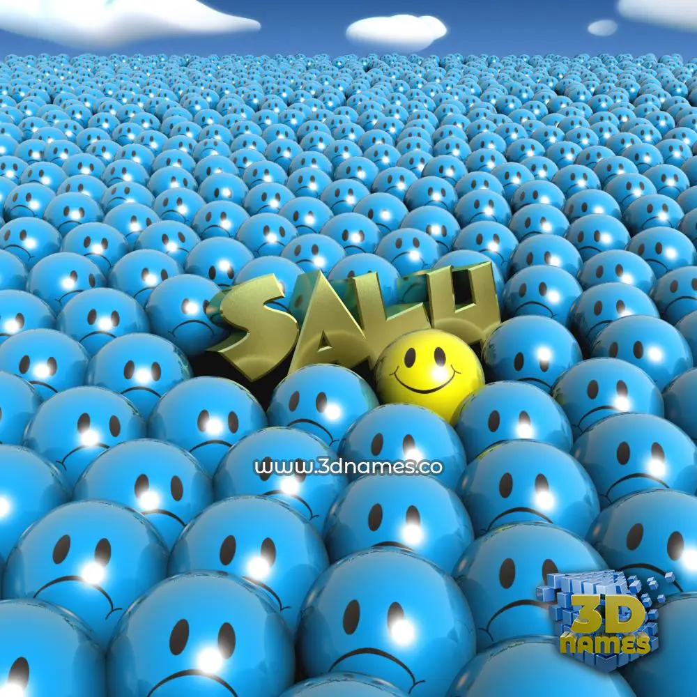 salu in Special Smileys style - 3D name wallpaper