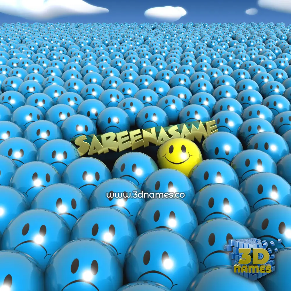sareenasame in Special Smileys style - 3D name wallpaper