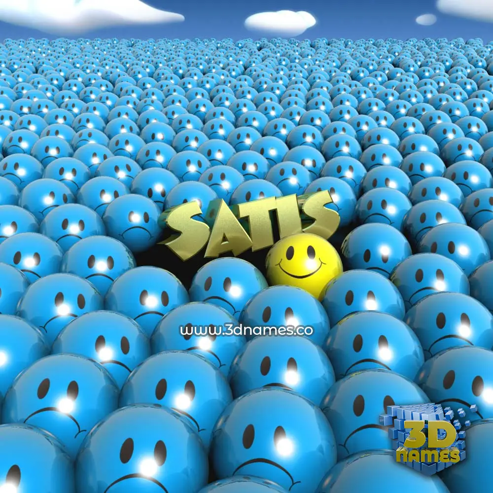 satis in Special Smileys style - 3D name wallpaper
