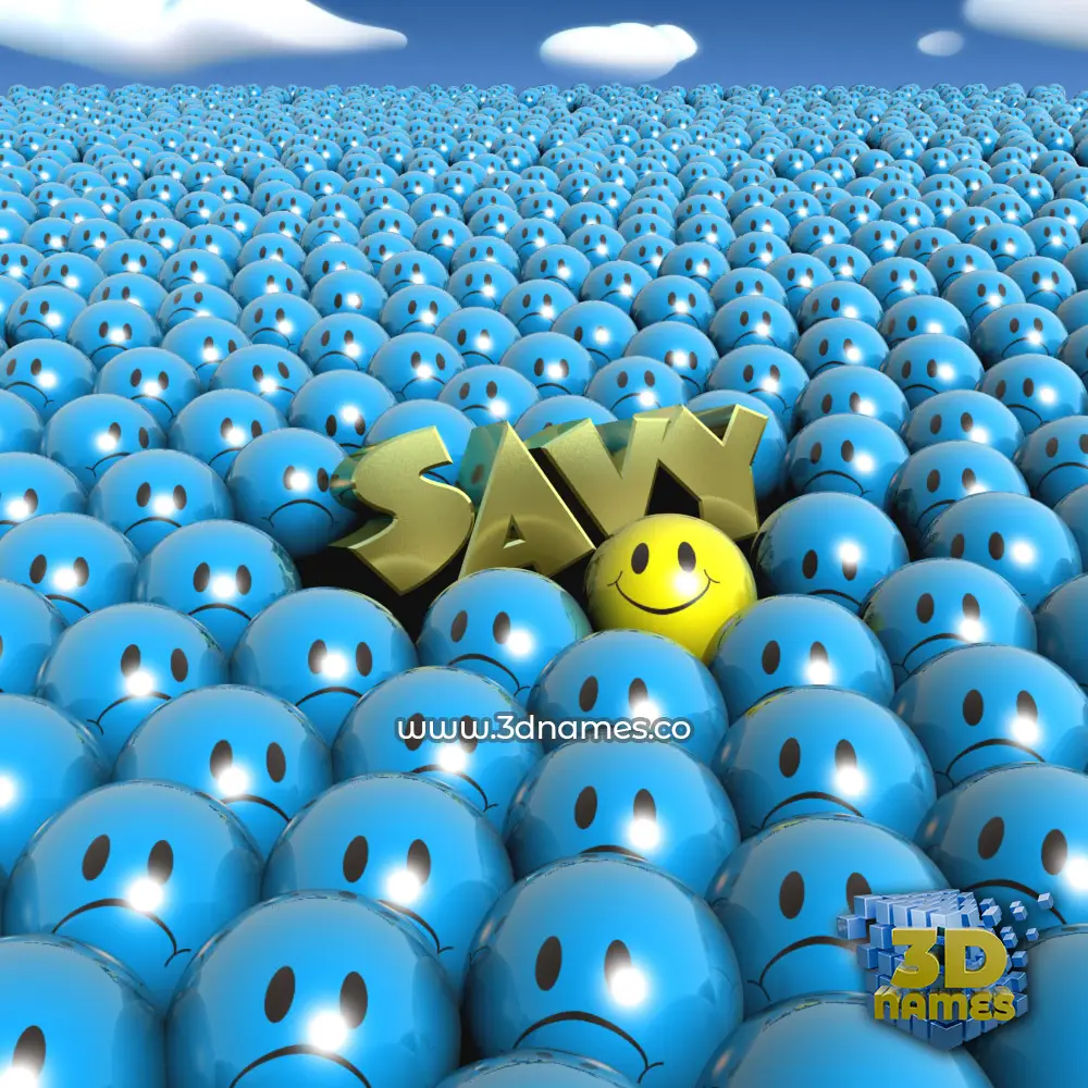 savy in Special Smileys style - 3D name wallpaper