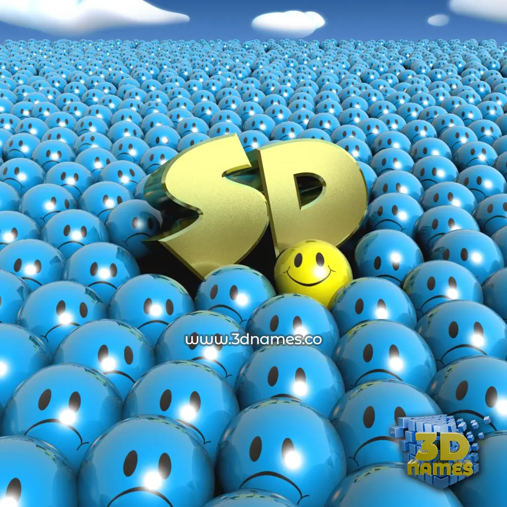 sd in Special Smileys style - 3D name wallpaper