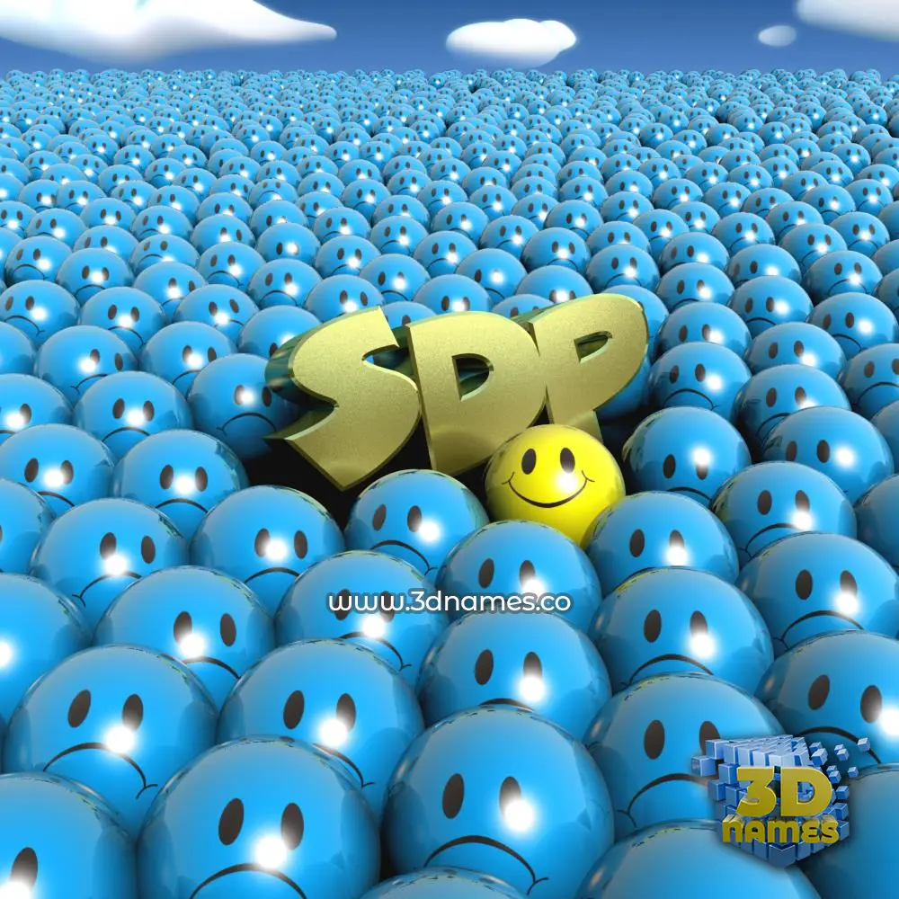 sdp in Special Smileys style - 3D name wallpaper