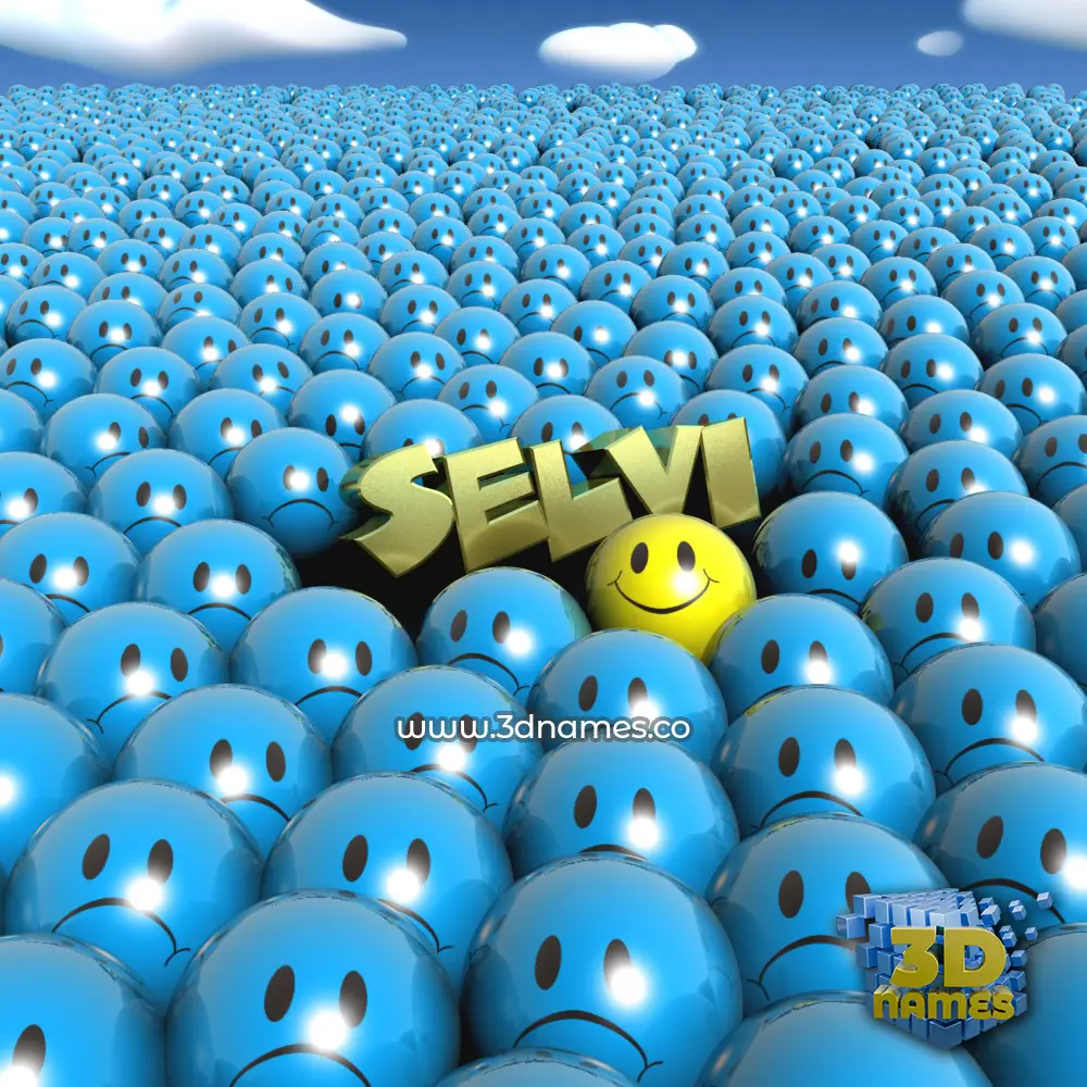 selvi in Special Smileys style - 3D name wallpaper