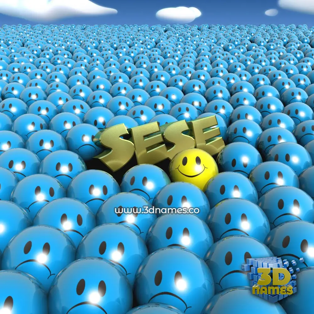 sese in Special Smileys style - 3D name wallpaper