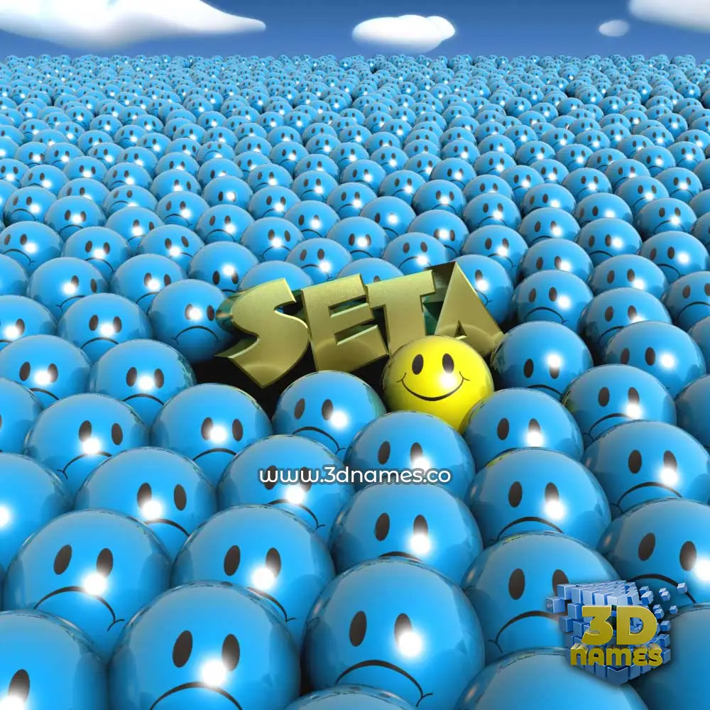 seta in Special Smileys style - 3D name wallpaper