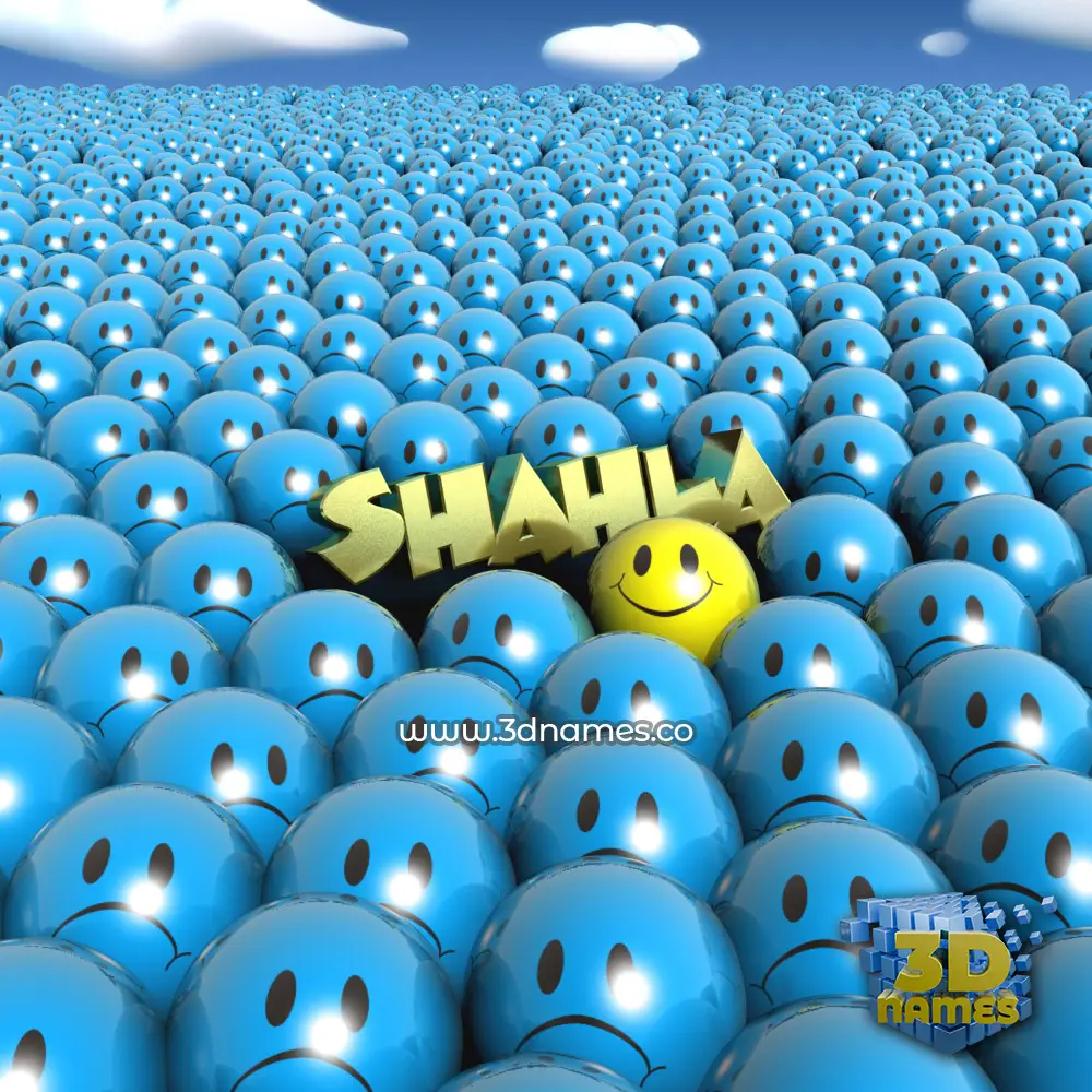 shahla in Special Smileys style - 3D name wallpaper