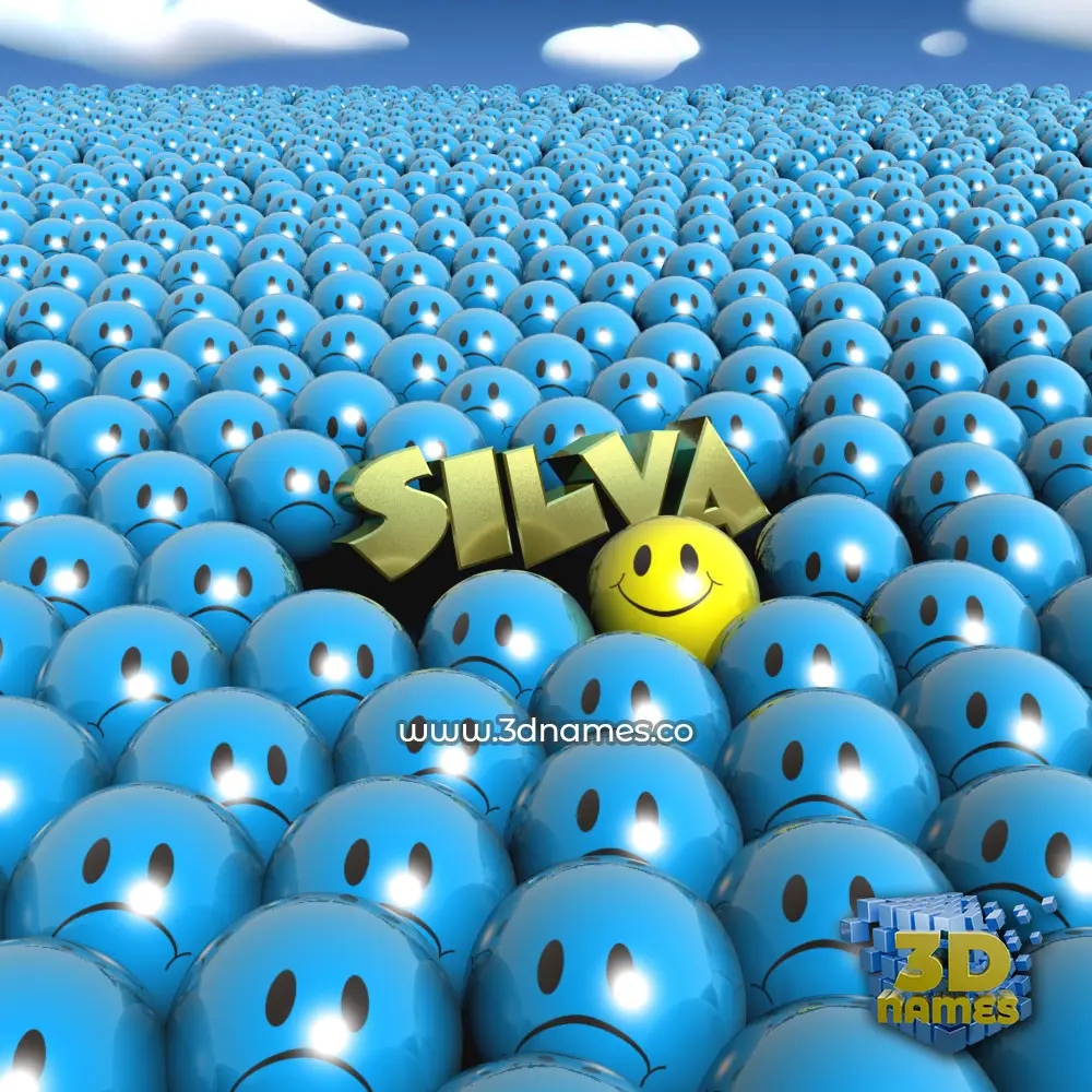 silva in Special Smileys style - 3D name wallpaper