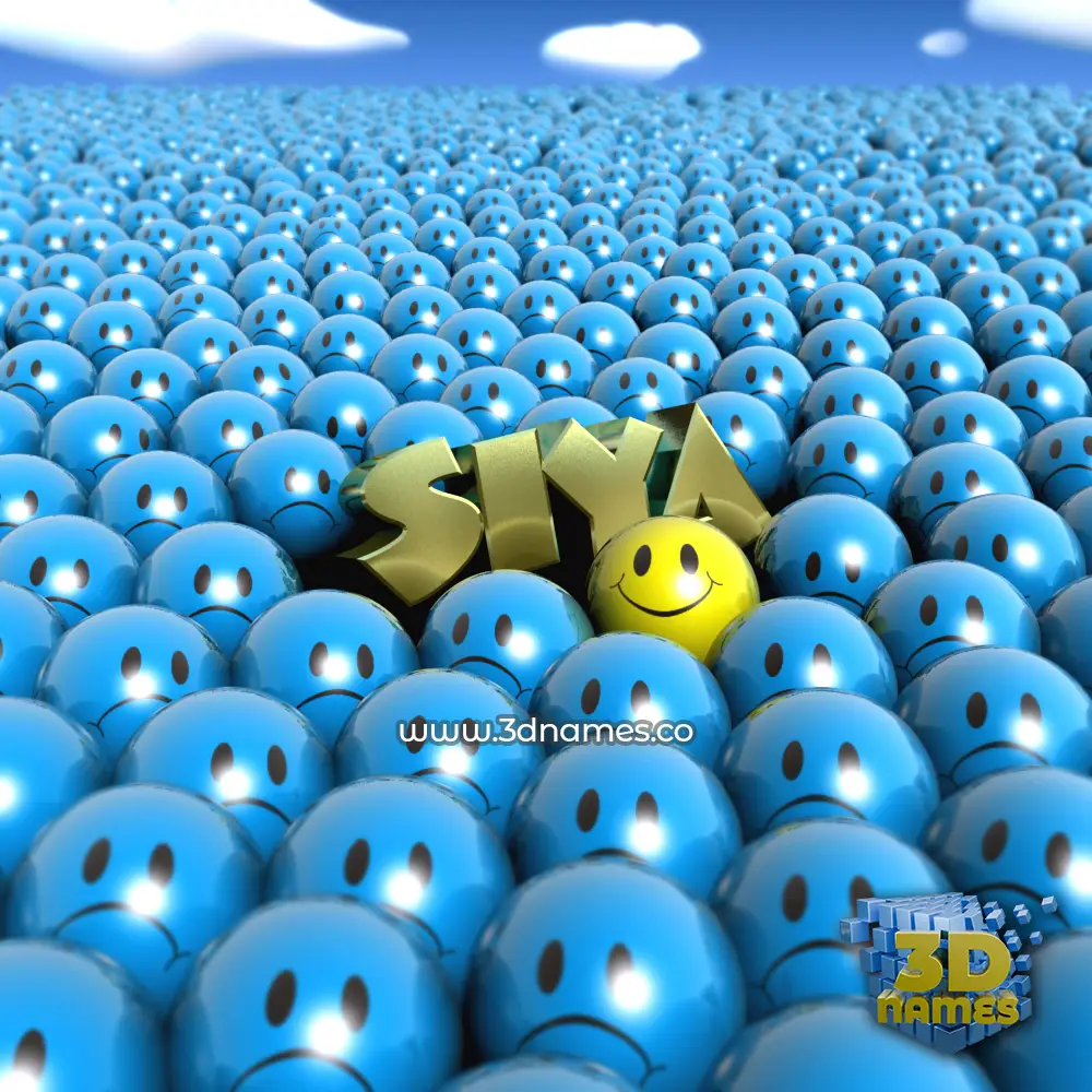 siya in Special Smileys style - 3D name wallpaper