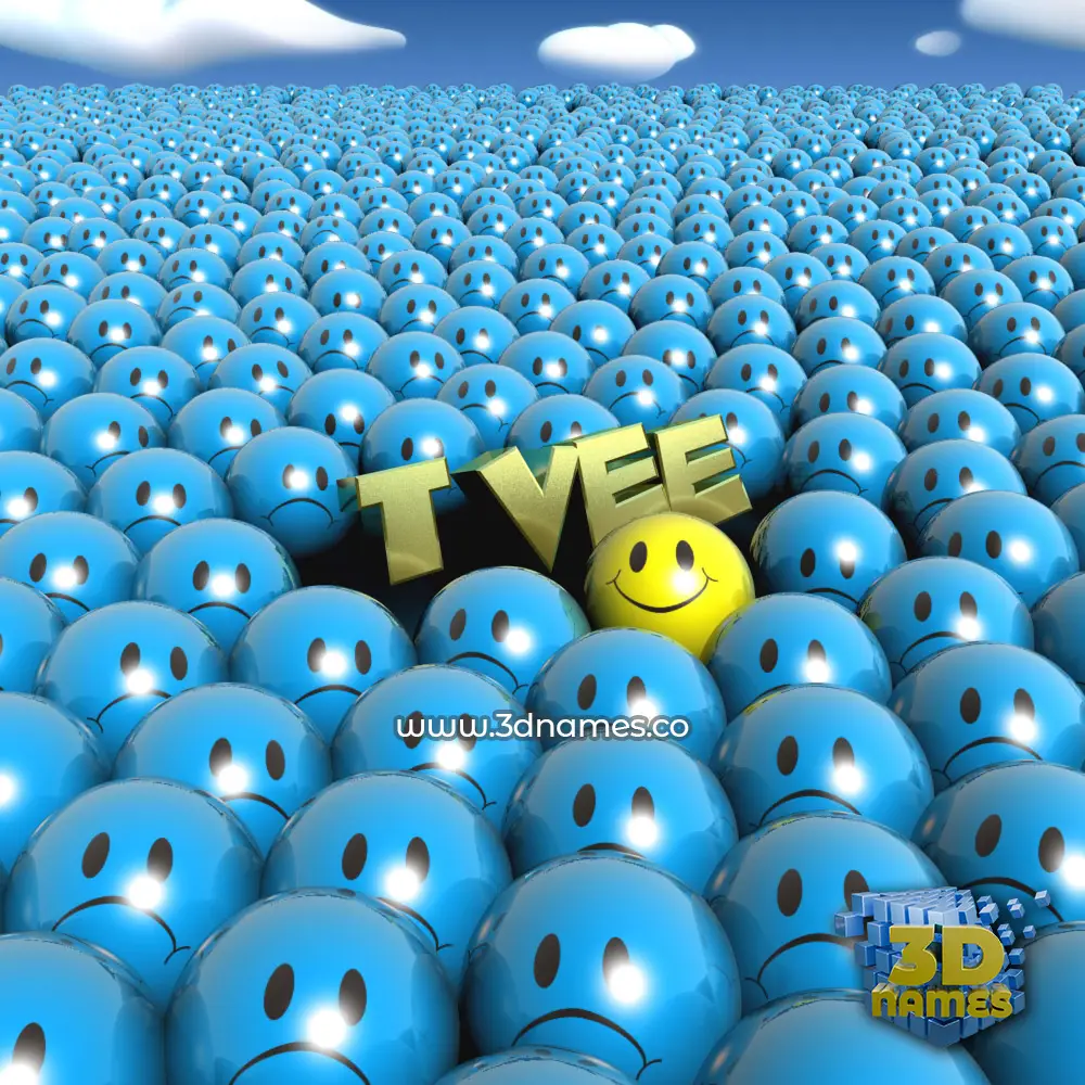 t vee in Special Smileys style - 3D name wallpaper