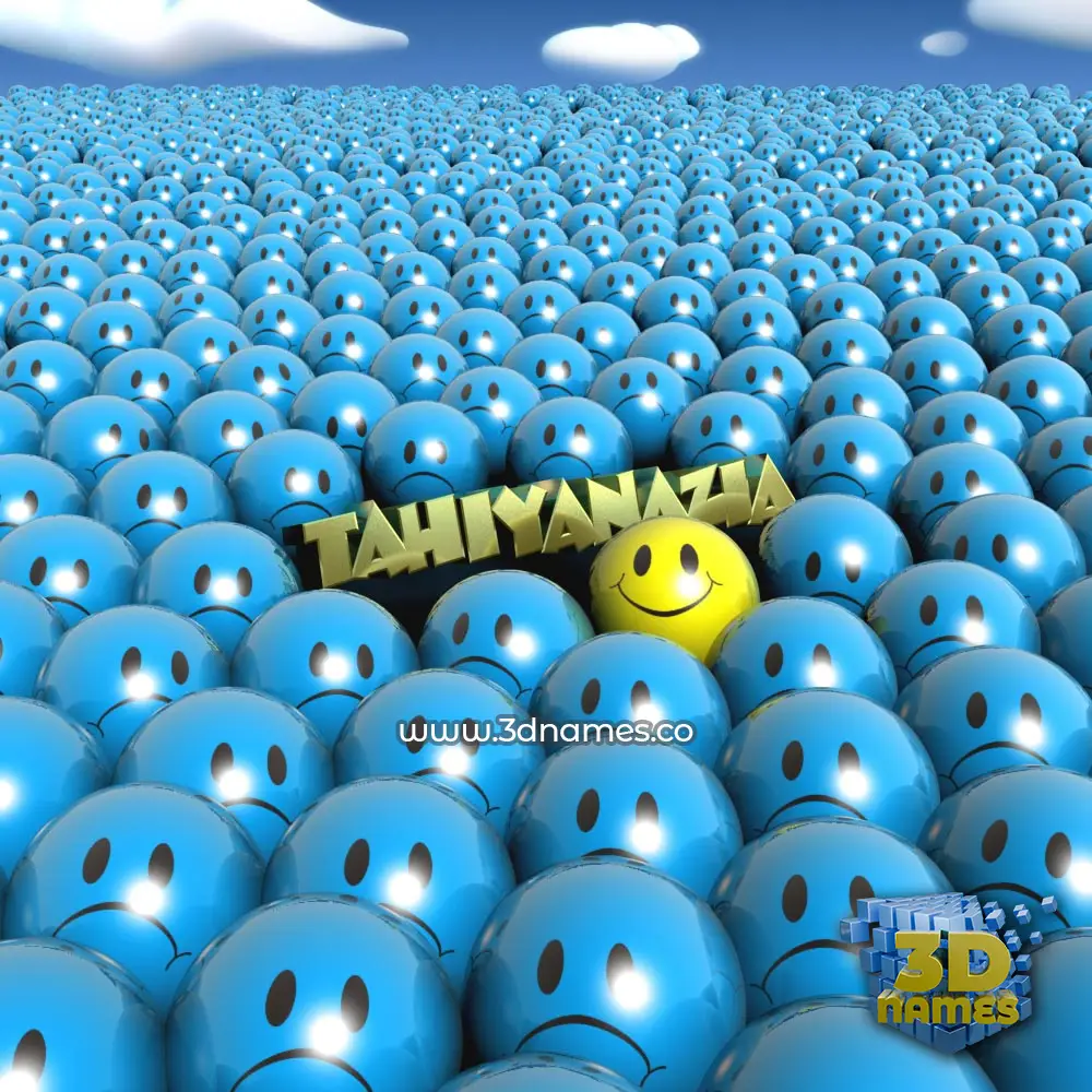 tahiyanazia in Special Smileys style - 3D name wallpaper