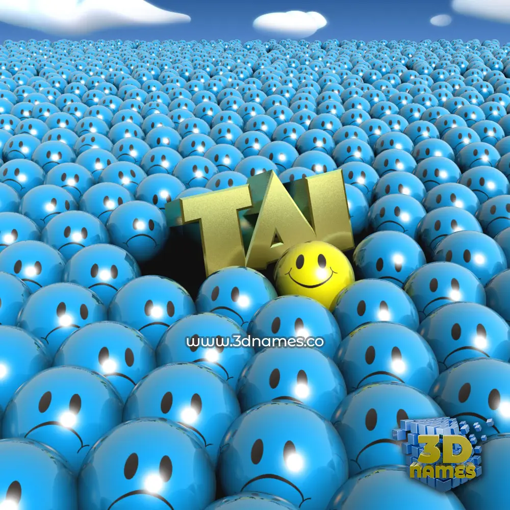 tai in Special Smileys style - 3D name wallpaper