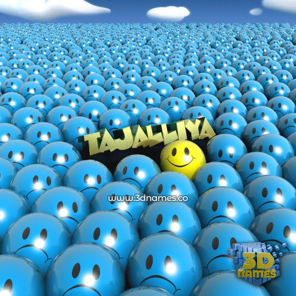 tajalliya in Special Smileys style - 3D name wallpaper