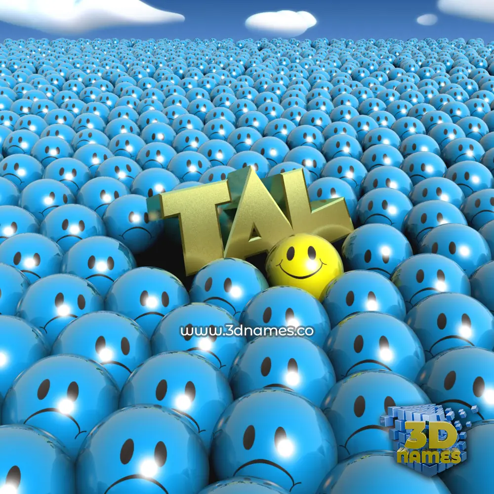 tal in Special Smileys style - 3D name wallpaper