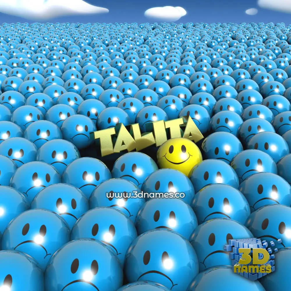talita in Special Smileys style - 3D name wallpaper