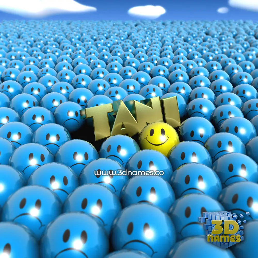 tani in Special Smileys style - 3D name wallpaper