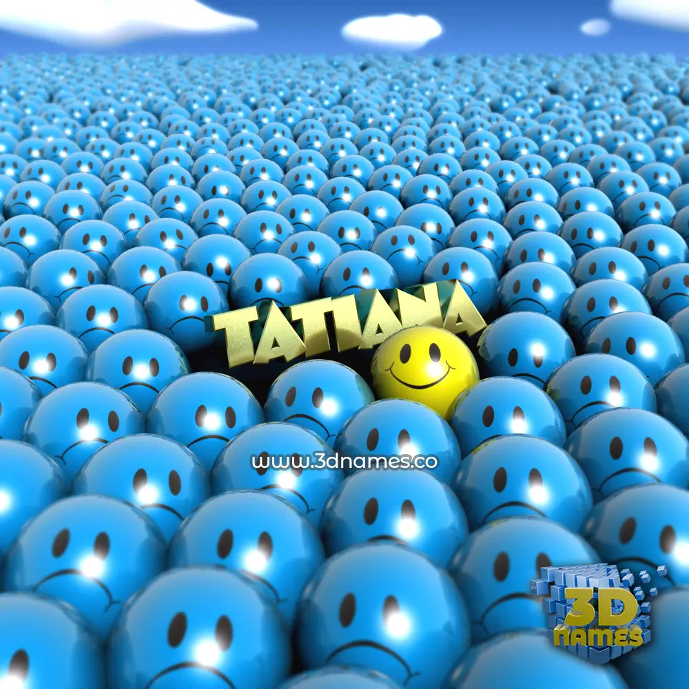 tatiana in Special Smileys style - 3D name wallpaper