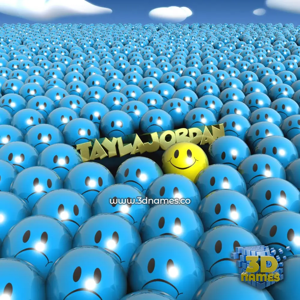 taylajordan in Special Smileys style - 3D name wallpaper