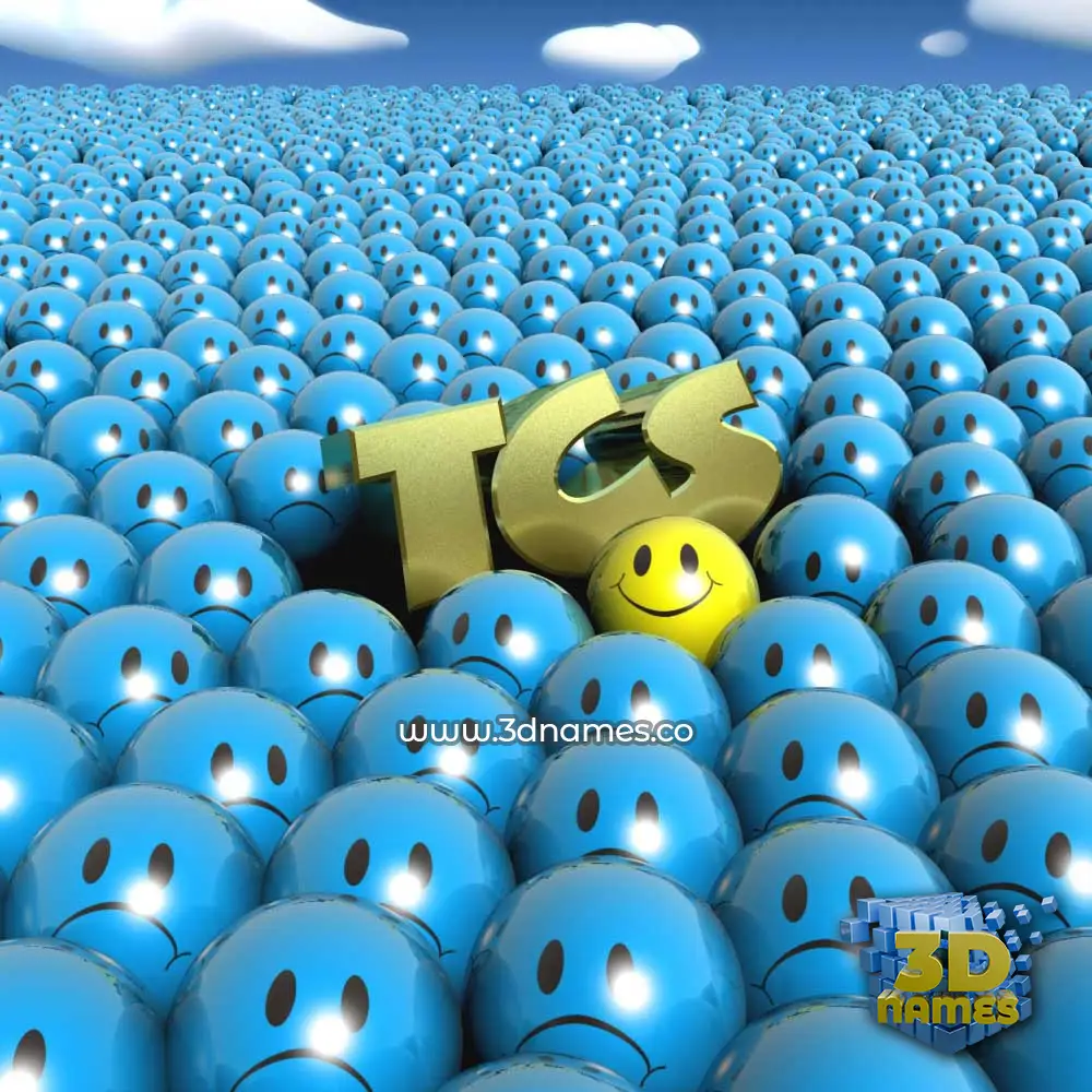 tcs in Special Smileys style - 3D name wallpaper