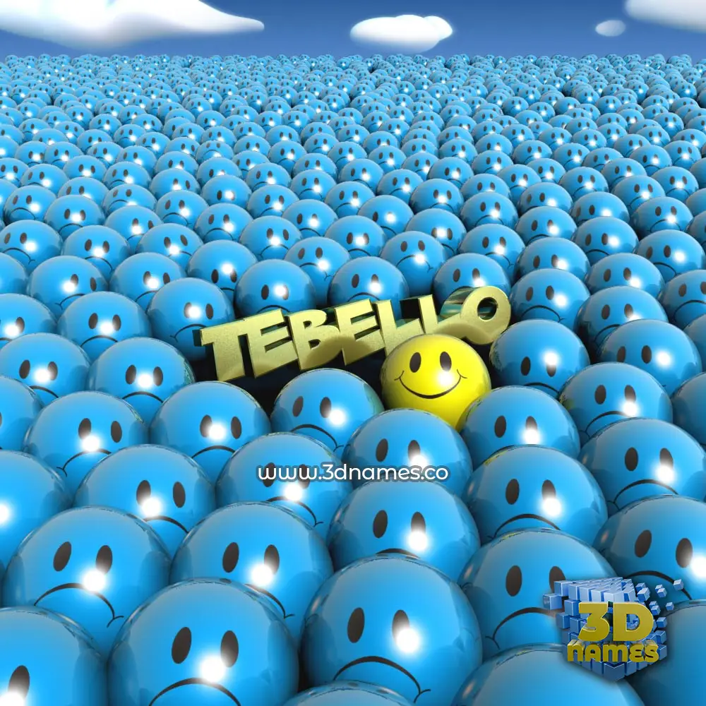 tebello in Special Smileys style - 3D name wallpaper