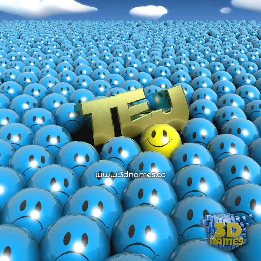 tej in Special Smileys style - 3D name wallpaper
