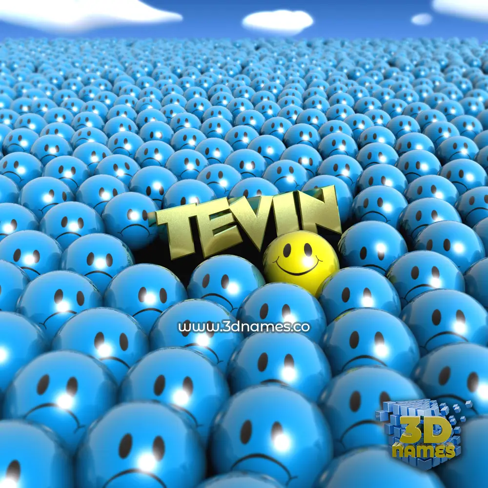 tevin in Special Smileys style - 3D name wallpaper