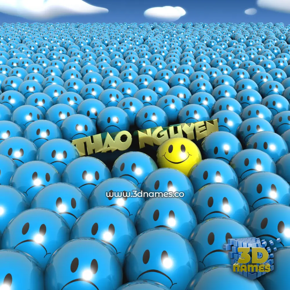 thao nguyen in Special Smileys style - 3D name wallpaper