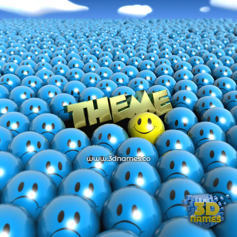 theme in Special Smileys style - 3D name wallpaper